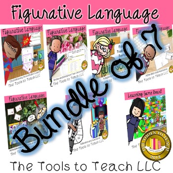 Preview of Bundle Figurative Language Task Cards Gameboards No Prep