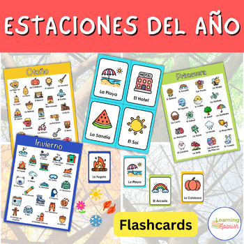 Preview of Bundle Flashcards | Las Estaciones del año | Seasons of the year in Spanish