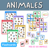 Bundle Flashcards | Los Animales | Animals in Spanish