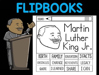 Preview of Bundle : Flipbooks -  Martin Luther King Jr. , MLK, Black History Month