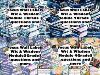 Preview of Bundle - Focus Wall Labels and Elements for ALL Modules Grade 3 Wit and Wisdom