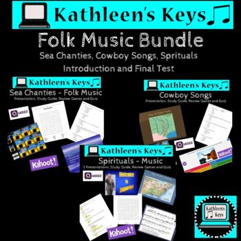 Preview of Bundle - Folk Song Units - Spirituals, Sea Chanties and Cowboy Songs