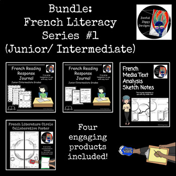 Preview of Bundle: French Literacy Series #1 (Junior/ Intermediate)- Distance Learning PDFs