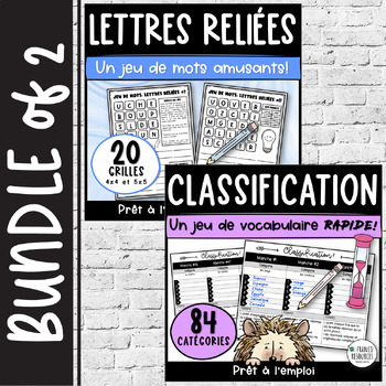 French: Le Petit Bac Scattergories Game by Teach Simple