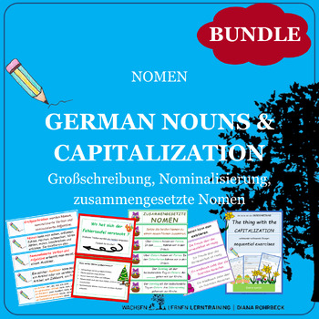Preview of Bundle: German: Nouns and Capitalization - Deutsch: Nomen und Großschreibung