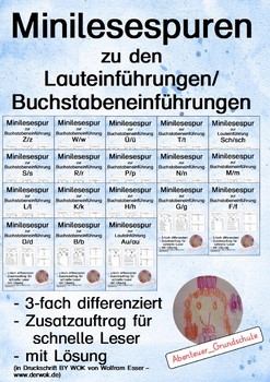Preview of Bundle: German Reading Trails to Letters and Sounds - Lesespuren zu Buchstaben