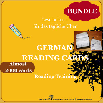Preview of Bundle: German Reading training: reading cards -  Lesekarten