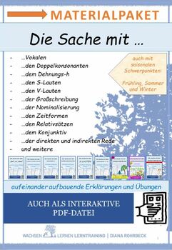 Preview of Bundle: German "The Thing About..." workbook - "Die Sache mit…"  Arbeitsheft