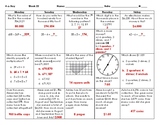 2016 SOLs: Bundle: Grade 3 - Math Spiral Review for Weeks 19-36