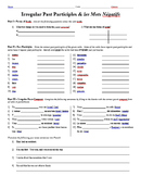 Bundle: Grammar Worksheets - Irregular Past Participles, P