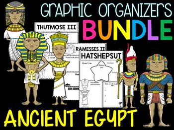 Preview of Bundle - Graphic Organizers - Important Figures of Ancient Egypt, Kush, Africa