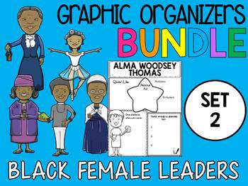 Preview of Bundle - Graphic Organizers -  Women Leaders in Black History - SET 2