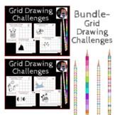 Bundle- Grid Drawing Challenges, early finishers and sub lessons