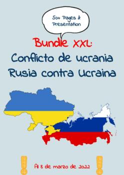 Preview of Bundle: Guerra de Ucrania - Rusia contra Ucrania (Spanish Worksheets Ukraine)