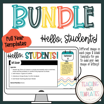 Preview of Bundle Hello Students-Google Slides for Daily Agenda-Morning Meeting