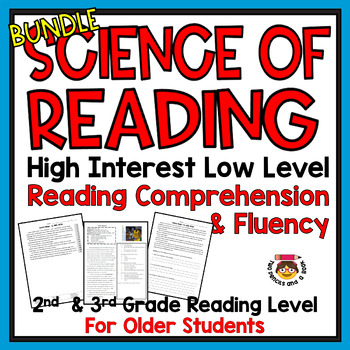 Preview of Bundle High - Low Level Reading Comprehension & Fluency: 2-3 Grade Reading Level