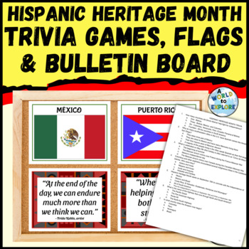 Preview of Bundle Hispanic Heritage Month Activities and Bulletin Board Set