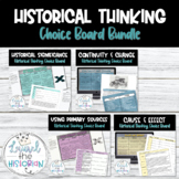 Historical Thinking Skills Choice Boards Bundle [Editable]