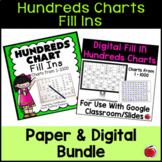 Bundle Hundreds Chart Missing Numbers Activities - Distance Learning