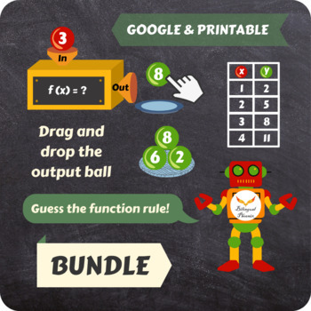 Preview of Bundle | Interactive Function Machine Activity Guess the Rule Function Table