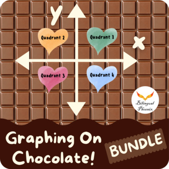 Preview of Bundle | Interactive Graphing Activity on Chocolate Grid - Valentine's Day Math