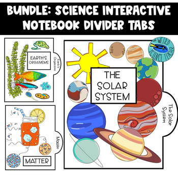 Preview of Bundle: Interactive Notebook Divider Tabs: Earth, Life, and Physical Science