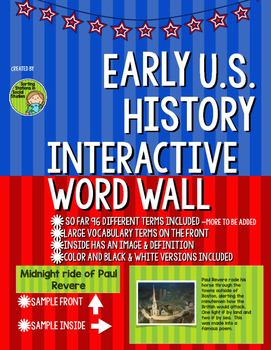 Preview of Bundle! Interactive Word Wall for Early U.S. History