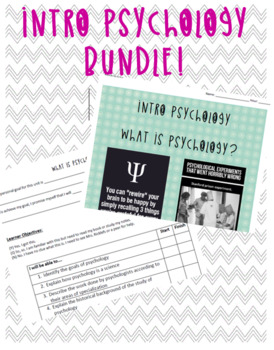 Preview of Bundle Intro Psych: Unit Organizer, Lessons, Video Guides, Handouts, Lectures..