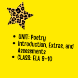 Bundle: Introduction to Poetry- ELA 9-10 (EDITABLE)