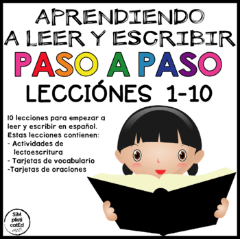 Preview of Learning to Read & Write in Spanish | Aprendiendo a Leer y Escribir 1-10 BUNDLE