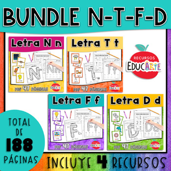 Preview of Bundle - Letras T-N-F-D