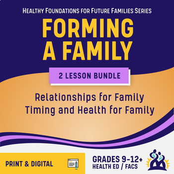 Preview of Bundle - Life Skills: Forming a Family Unit - HS Health & FACS