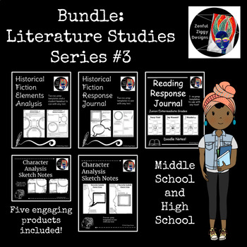 Preview of Bundle: Literature Studies #3- Distance Learning PDF Resources, Printables