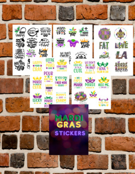 Bundle: Mardi Gras Coloring Books & Stickers