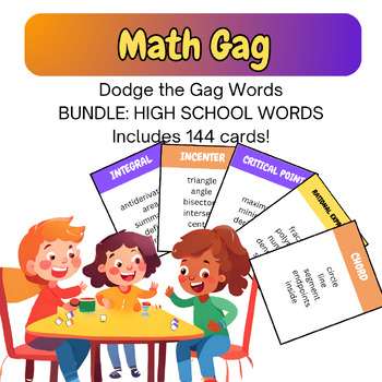 Preview of Bundle: Math Gag- High School Bundle (Game like Taboo!)