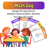 Bundle: Math Gag- High School Bundle (Game like Taboo!)