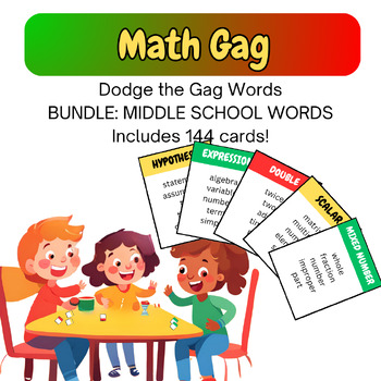 Preview of Bundle: Math Gag- Middle School Bundle (Game like Taboo!)