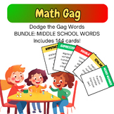 Bundle: Math Gag- Middle School Bundle (Game like Taboo!)