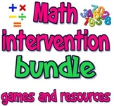 Bundle: Math intervention resources and games (300+ pages,