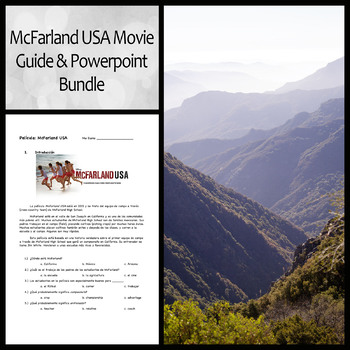 Preview of Bundle: McFarland USA Spanish Movie Guide and Powerpoint Slide Presentation