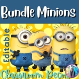 Bundle Minions Theme Classroom Decor Editable