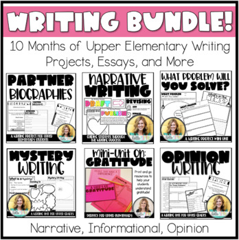 Preview of Bundle: Monthly Writing Projects for Upper Elementary