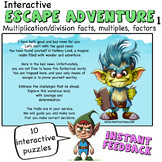 Bundle Multiplication Division facts Escape Room Adventure