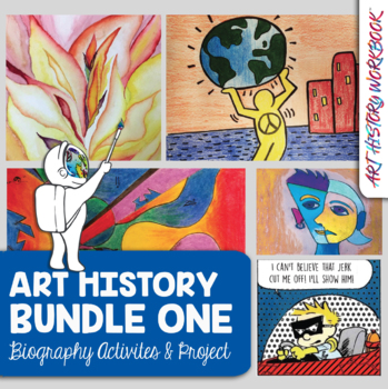 Preview of Art History Workbook Bundle 1: 5 Famous Artist Biography Units:Middle School Art