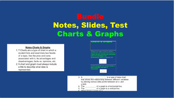 Preview of Bundle-Notes, Slides, Test: Charts & Graphs