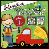 Number and Alphabet Tracing Posters BUNDLE: Road and Trans