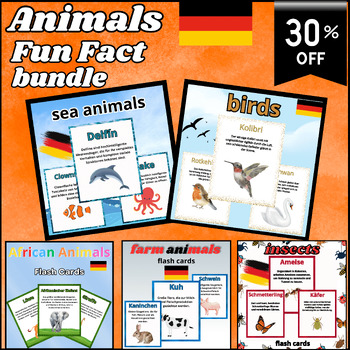 Preview of Bundle Of Sea,Farm,Insects,African Animals, Fun Fucts, Kindergarten, In German.