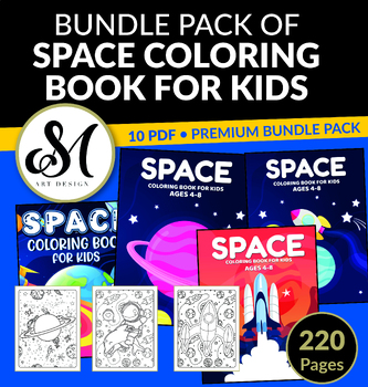 Preview of Bundle Pack of Space Coloring book for kids