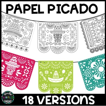 Preview of Bundle Papel picado 5 de Mayo May mexican Fiesta Decoration Pennants banderines