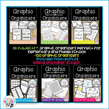 Preview of Bundle Paper/Digital Google™ 120 Organizers | All Subjects/bonus Items Included!